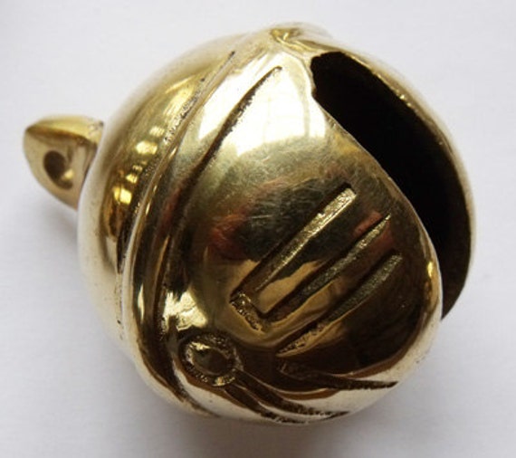 1 large 38mm anteque style Hawk Solid Brass Bells by WithamCrafts