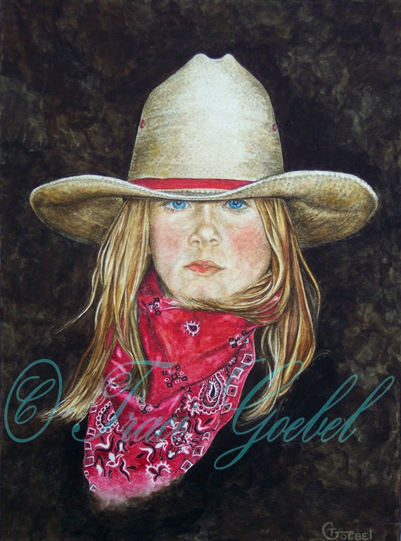 Western Decor-Painting Old West Cowgirl