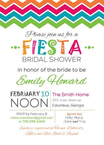 Fiesta Invitations Bridal Shower 4