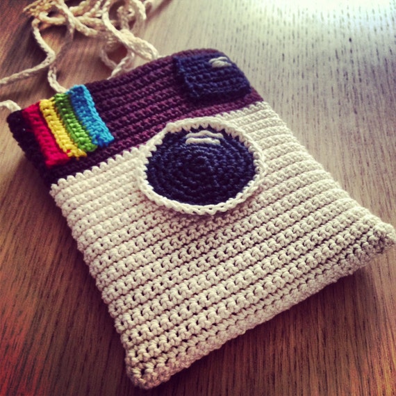 Hand made crochet Instagram inspired purse