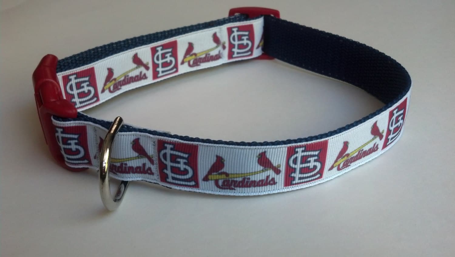 St. Louis Cardinals inspired Baseball Dog Collar 1