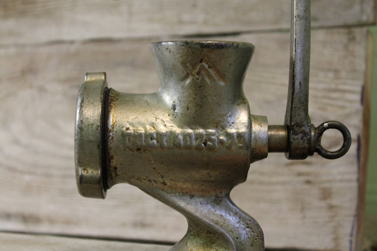 Vintage Steel Meat Grinder by VintageBoutique4U on Etsy