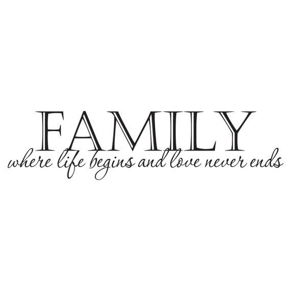 Items similar to Family Where Life Begins and Love Never Ends - Vinyl ...