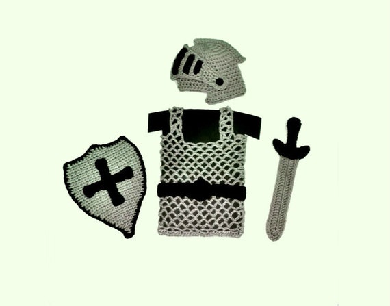 crochet knight pdf helmet pattern Knight PatternStudio1 by Helmet / Sword / Chainmail vest and