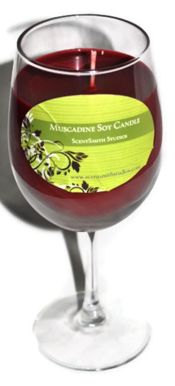 Red Wine Candle via Etsy