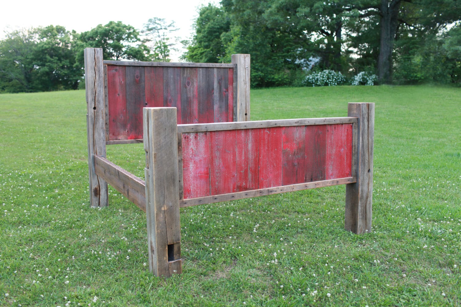 King Red Barn Wood Bed