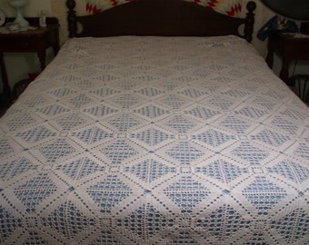 dessus de lit Blanc Bohème 260/260 cm