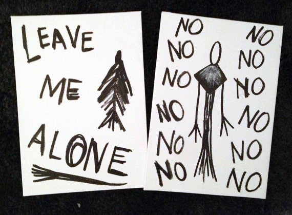 Slenderman 8 pages from game Slender Canvas Paintings