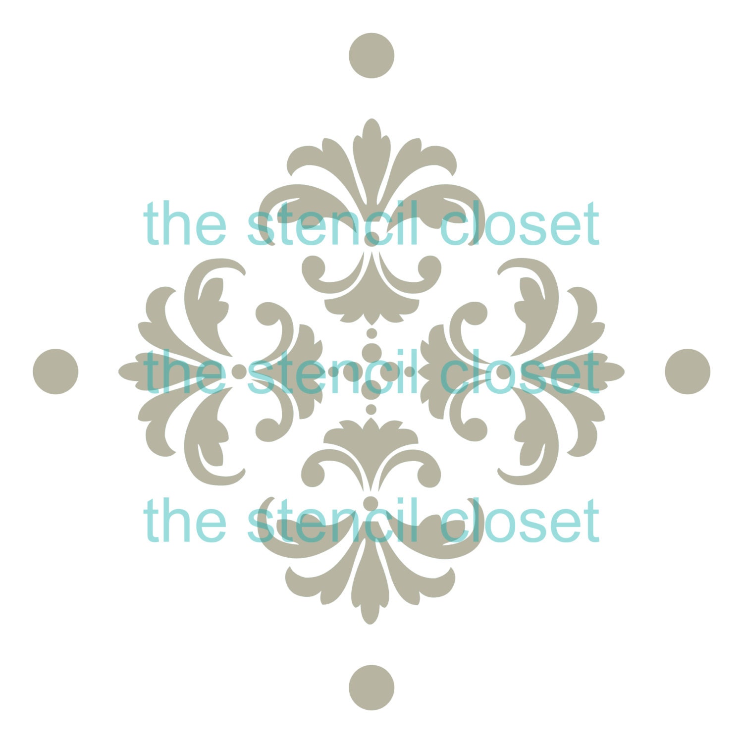 12 x12 Large Damask Diamond stencil