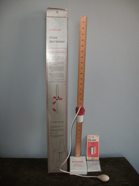 Vintage early 1970s Singer Skirt Hem Marker with Original