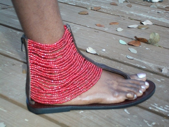 African Masai Beaded Sandals