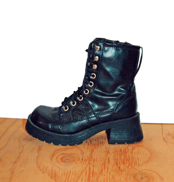 90s Military Platform Boots Combat 90s 1990s Distressed Grunge