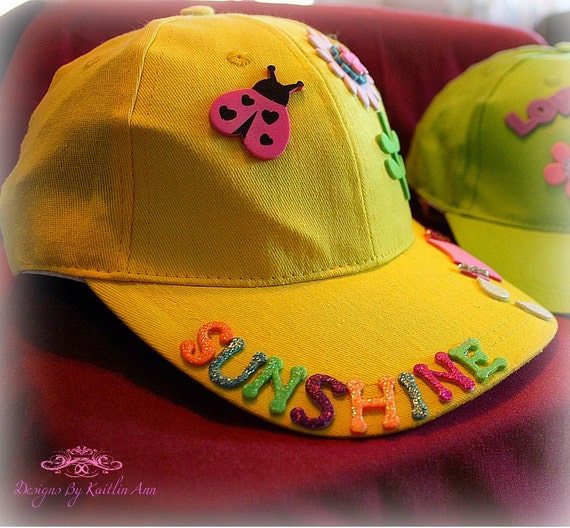 Items similar to Decorative Girls and Boys baseball caps. on Etsy