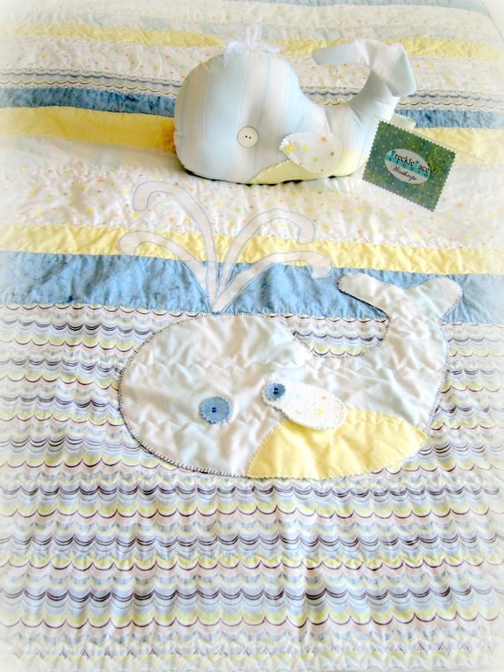 Baby Quilt Winthrope the Whale Nursery Bedding Collection