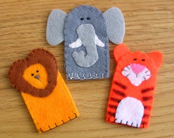 Set Of 10 Animal Finger Puppets By Nmungbeans On Etsy