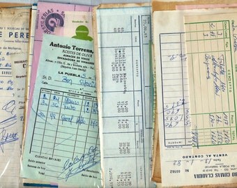 Vintage spanish office supplies - 10 Scrapbook vintage ledger