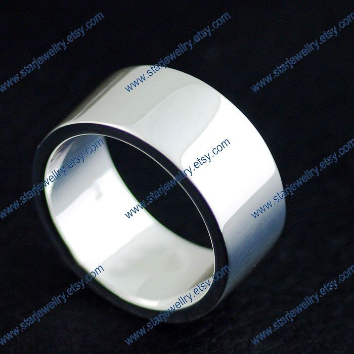 Classic flat surface one ring 7mm ring surface 925sterling