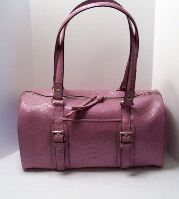 Liz Claiborne Pink Faux Alligator purse