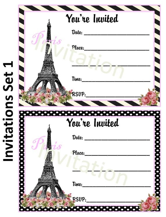 French Party Invitation Templates 10