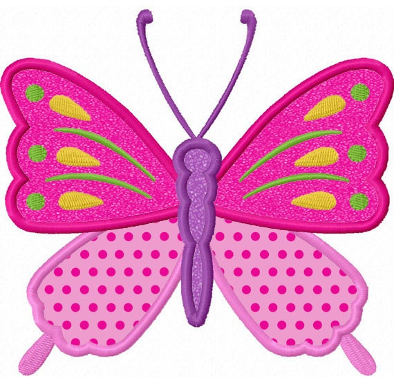 Spring Butterfly Applique Machine Embroidery Design No0024 1367