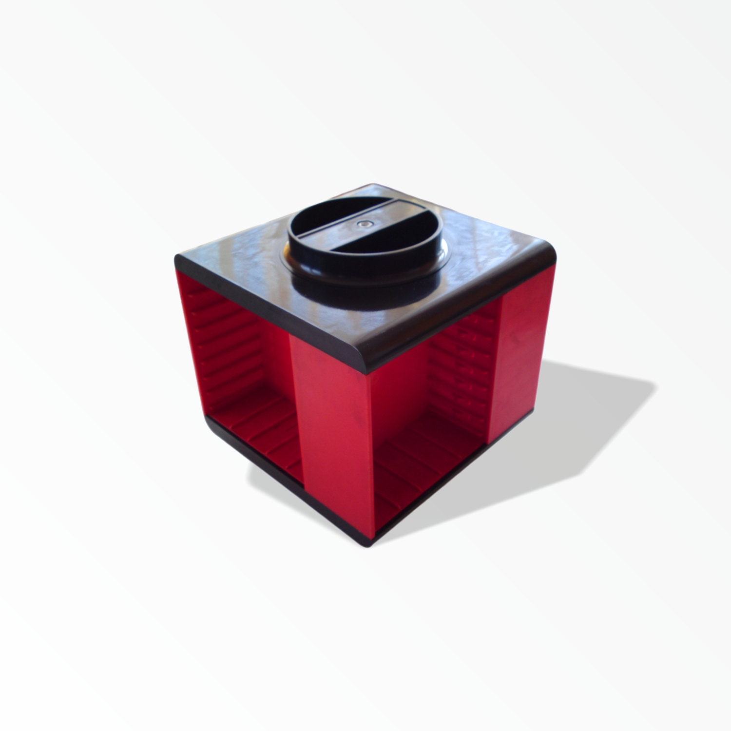 Vintage cassette holder 80s cassette tape case holder spinning