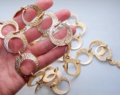 Vintage Metal Belt. 33 golden plated metal circles.