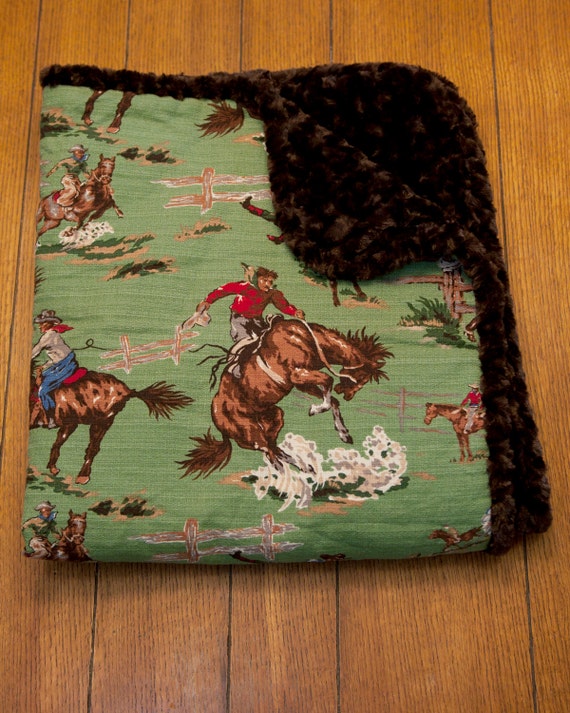 Items similar to Cowboy Vintage Western Baby Blankets by Cowbaby Gear