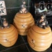 Honour Bear Canister Set (3) Beehive Honeycomb
