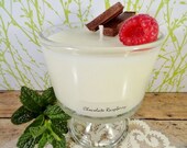 Soy Candle, Chocolate Raspberry, Hand-Poured, Soy Wax, Highly Fragranced, Natural Cotton Wick, 8oz Stemmed Truffle Glass, ECO Friendly Soy Candle, Chocolate Raspberry, Hand-Poured, Soy Wax, Highly Fragranced, Natural Cotton Wick, 8oz Stemmed Truffle Glass, ECO Friendly