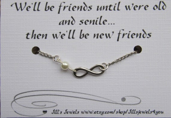 Best friend bracelet Funny Best Friend Infinity Charm