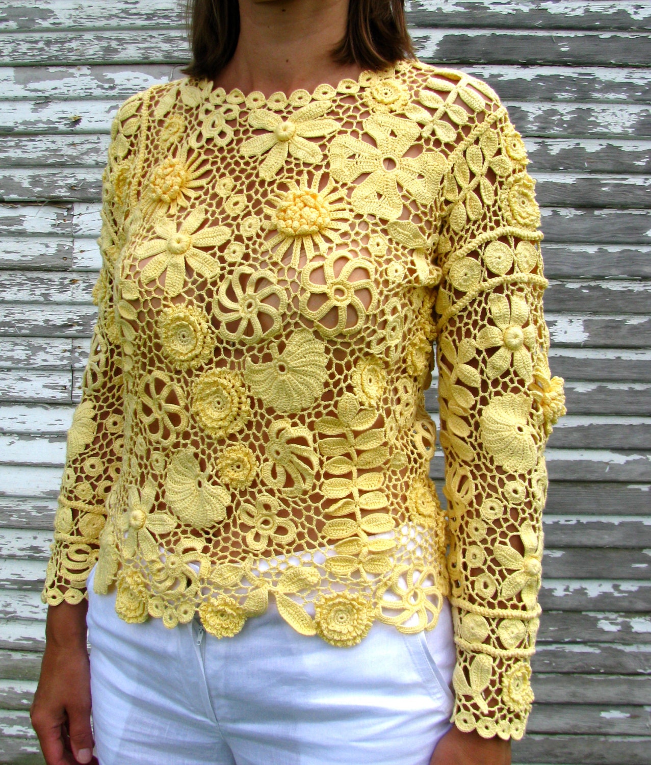 Crocheted Irish Lace Top