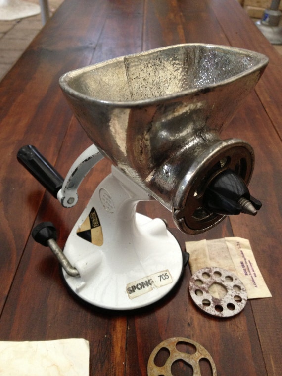 Complete Spong 705 England Meat Grinder Mincer