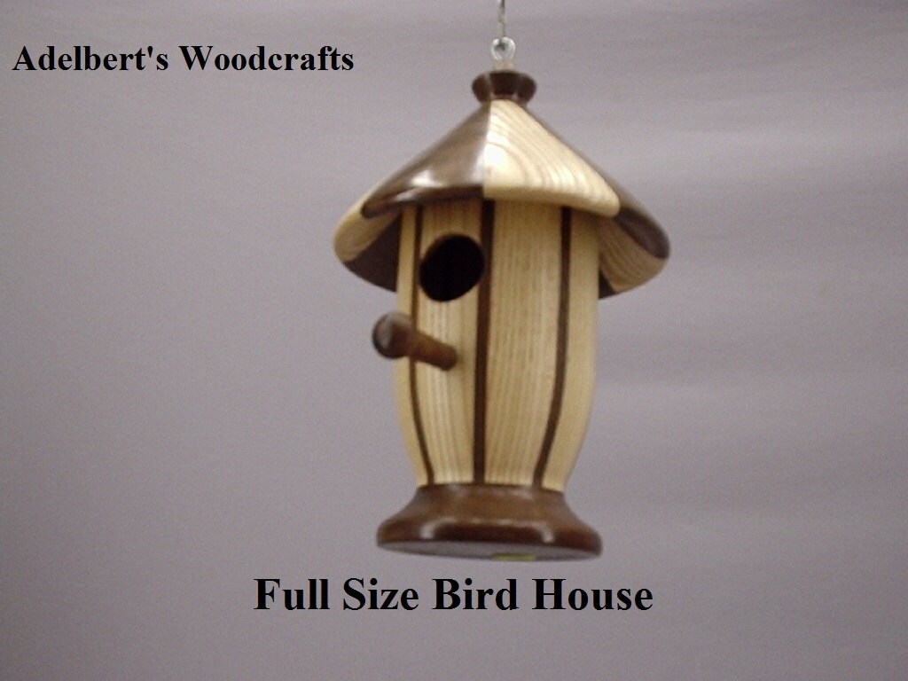 Round Bird House Lathe Turned Full Size