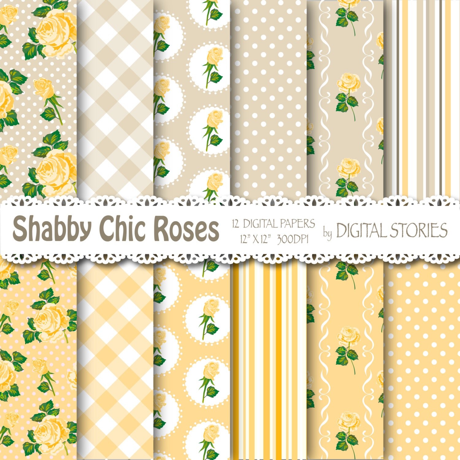 shabby chic digital paper shabby chic yellow shabby chic digital paper shabby chic yellow