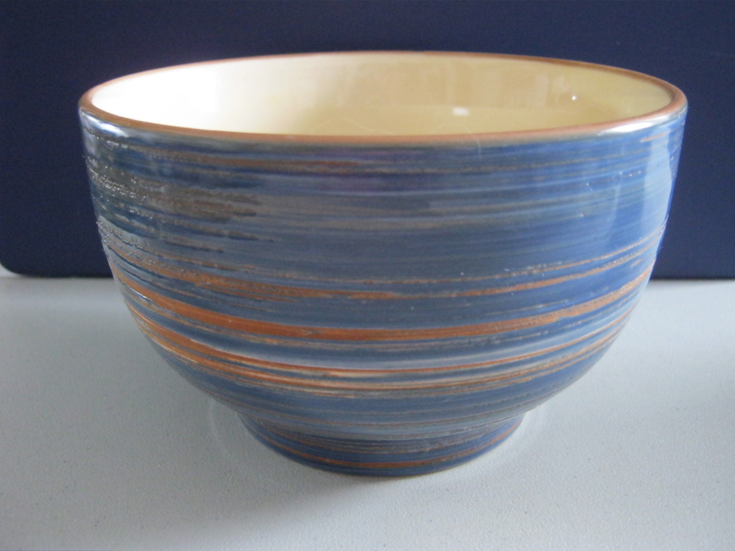Gibson China Mixing Bowl Blue and Rust