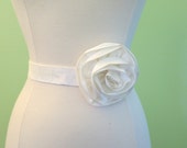 Celia Grace Silk Flower Rose Belt