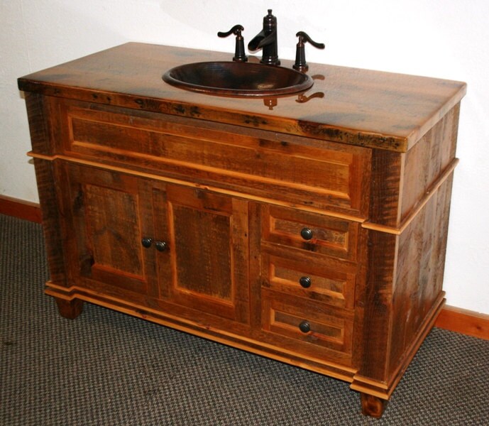 Barnwood Vanity Antique Reclaimed Wood Vanity