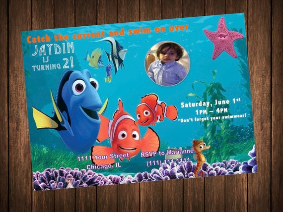 Personalized Finding Nemo Invitations 10
