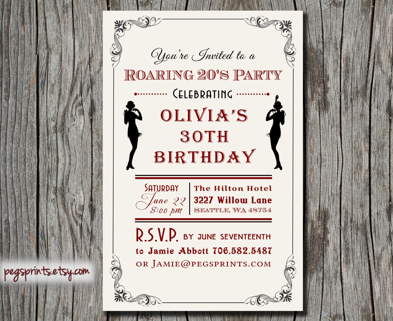 1920S Birthday Party Invitations 5