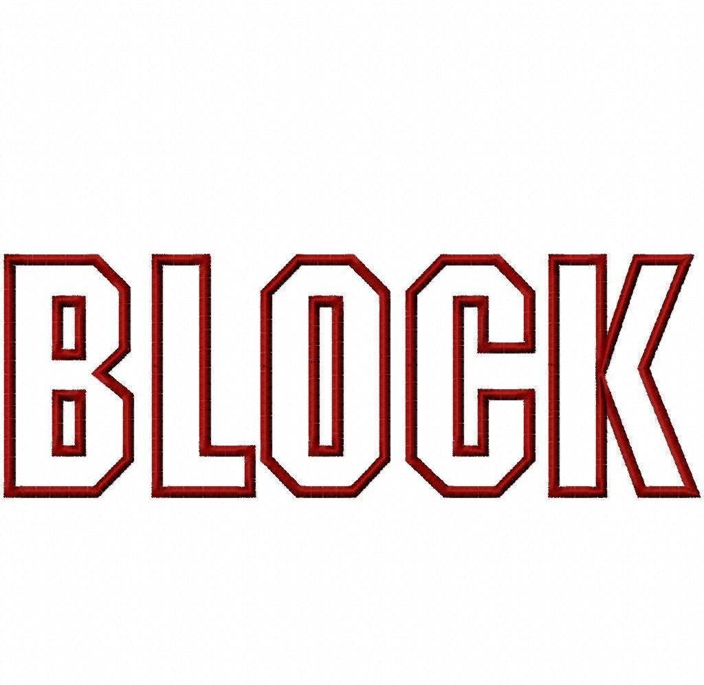 Block applique machine embroidery fonts 1587 by embfonts on etsy