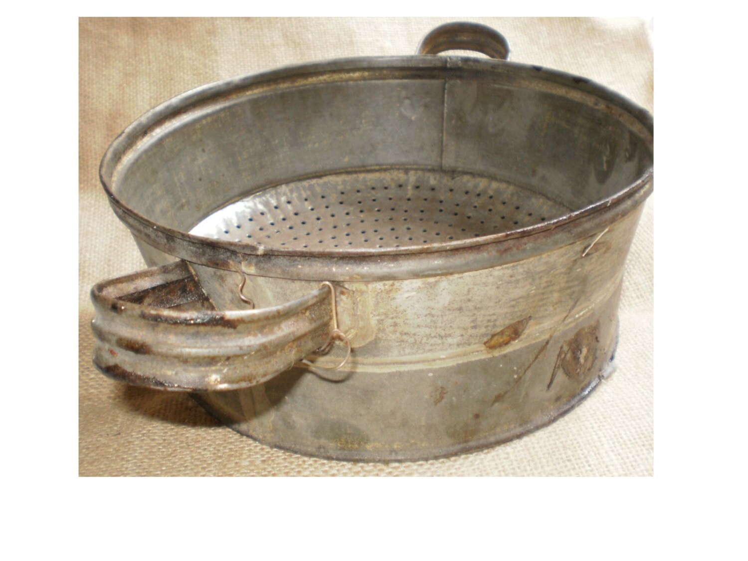 Vintage italian two handle pasta strainer.. by VintageItalianFinds