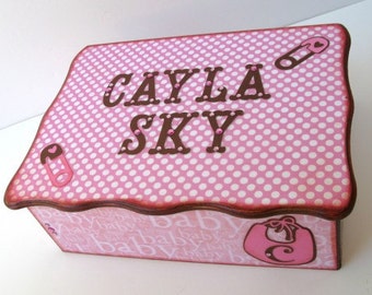 Personalized Baby Keepsake Box Baby Memory Box
