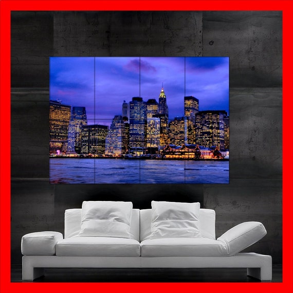 new york city lights poster print wall art HH10221 by WavePosters