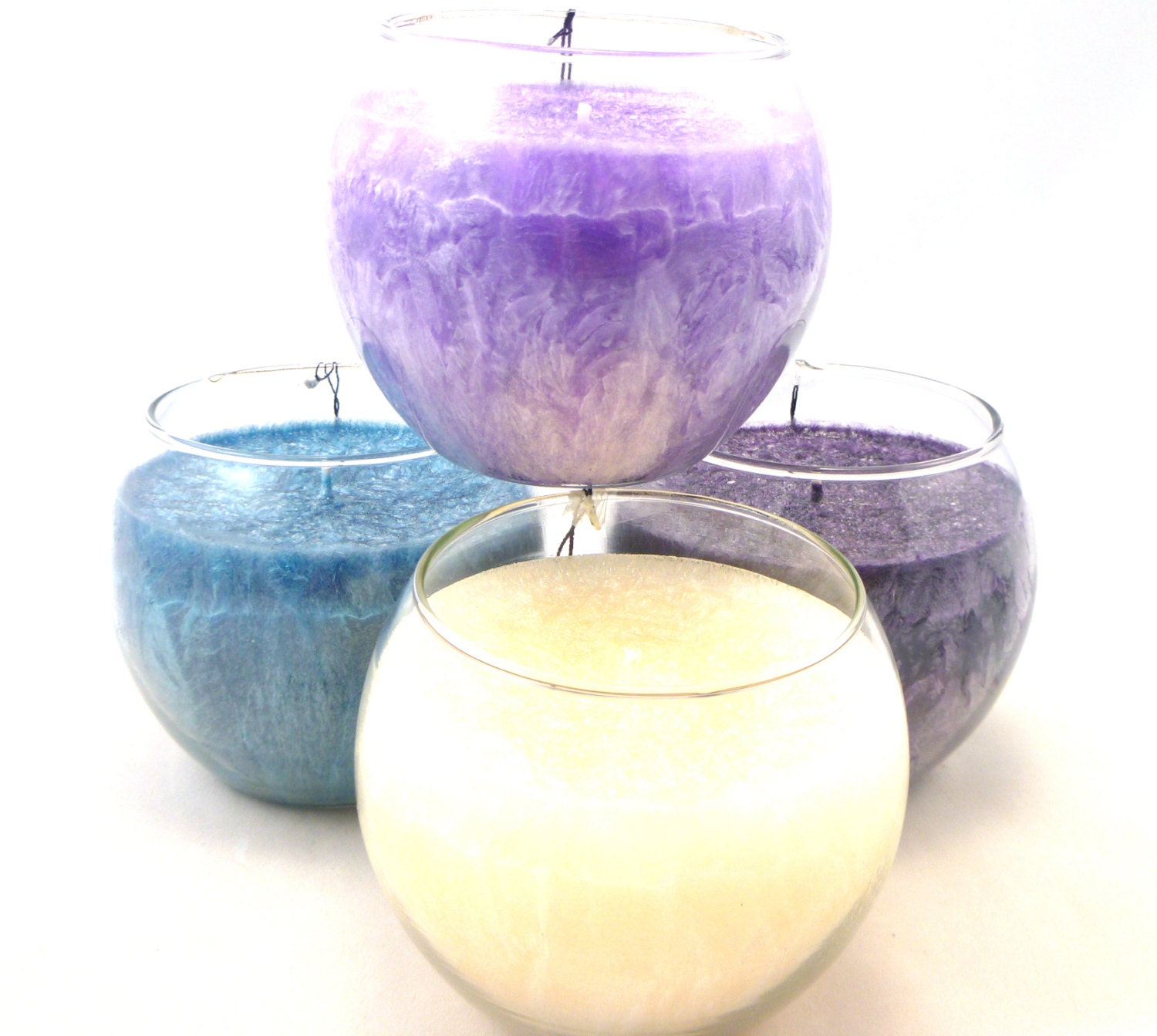 40 plus hours scented palm wax Fish Bowl Candle