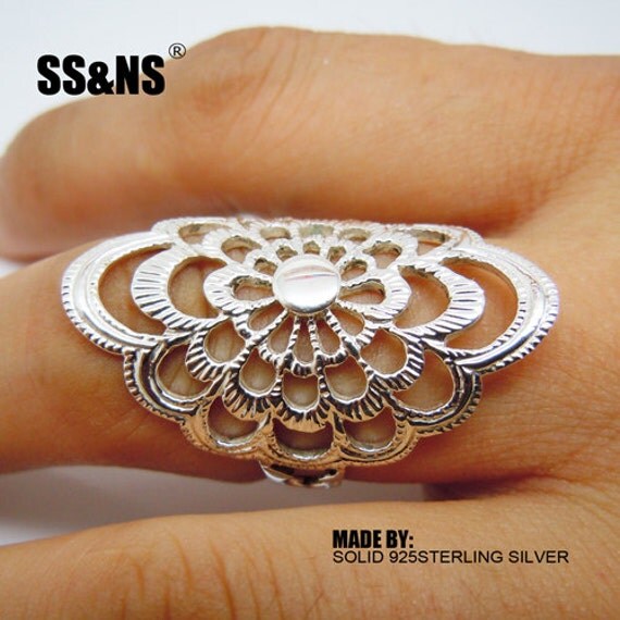 Ladies Unique Sterling Silver Ring by SterlingSilverJewels on Etsy