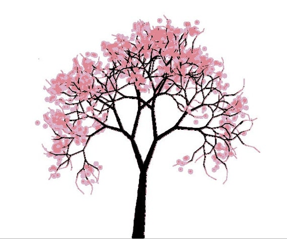 Counted Cross Stitch Pattern PDF Cherry Blossom Tree