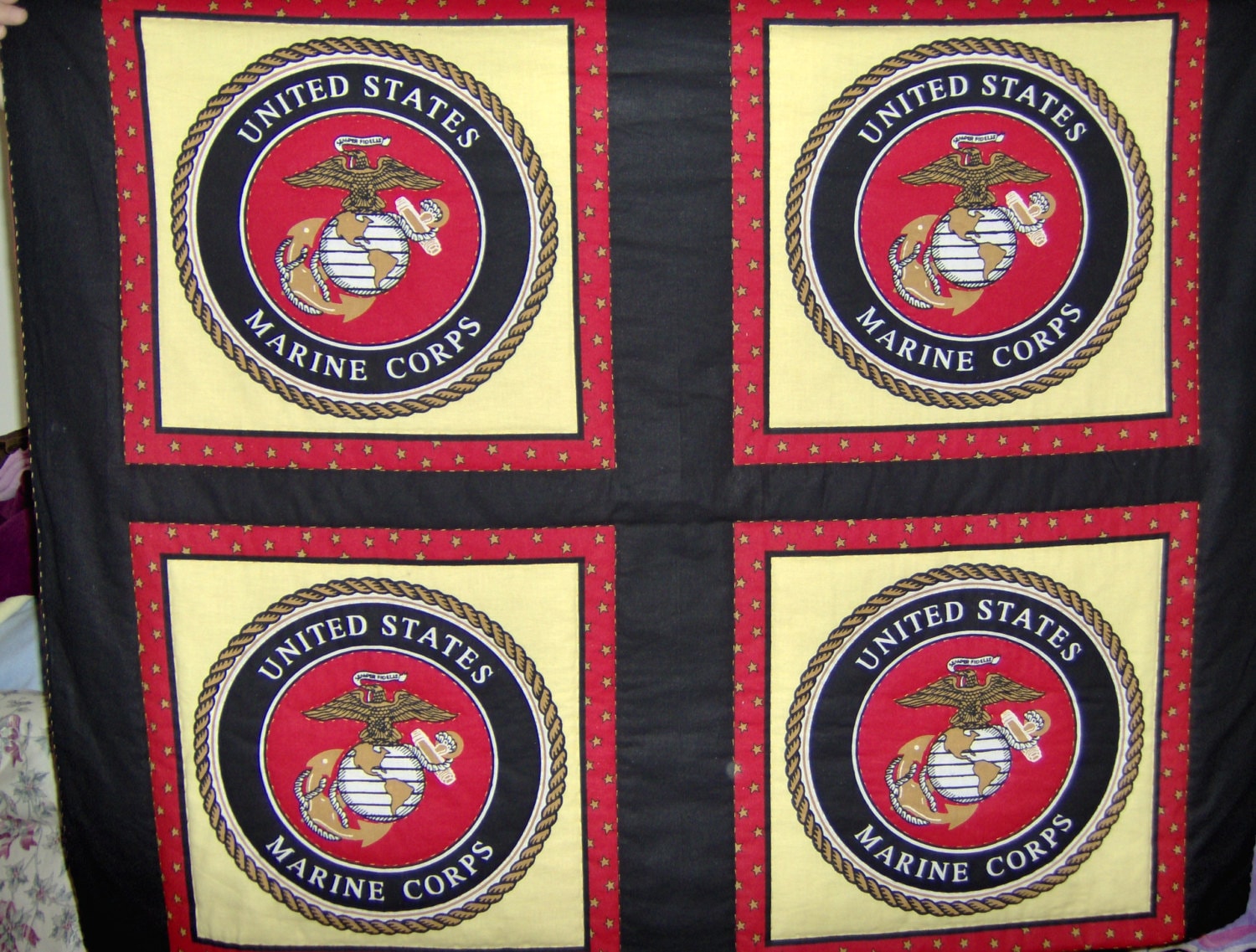 Marine Corps Lap Quilt Blanket Wall Hanging