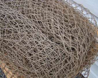 Old Used Fishing Net - 5 ft x 10 ft - Vintage Fish Netting - Cleaned & Packaged - Nautical Maritime Decor