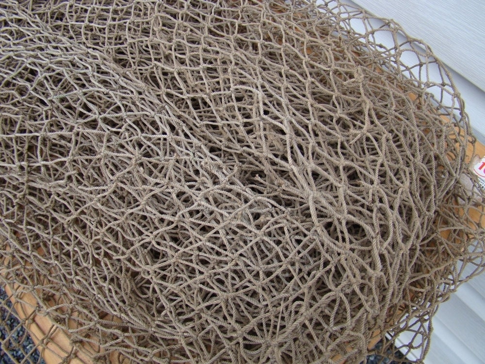 Old Used Fishing Net 5 ft x 10 ft Vintage Fish Netting