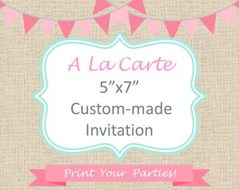 A LA CARTE - 5"x7" Invitation